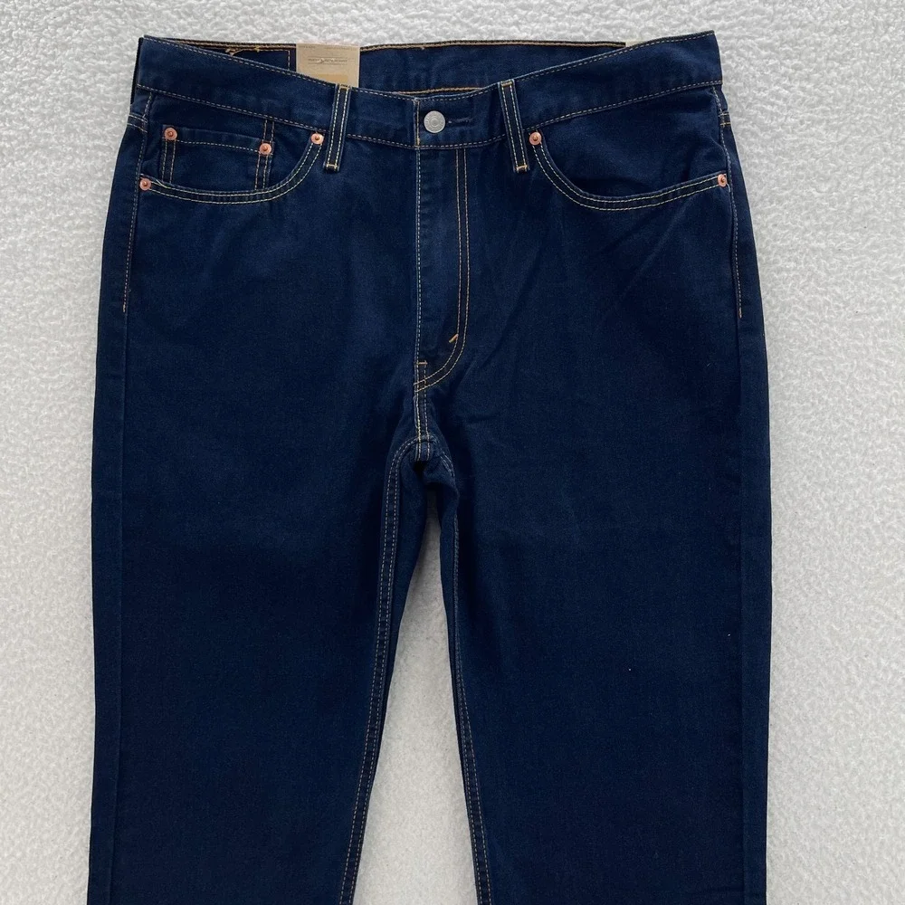 Levis 514 Jeans Mens 36x32 Blue Straight Dark Wash Denim Grunge Cowboy Work Rock